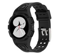 FTRONGRT Cinturino Compatibile con Samsung Galaxy Watch FE 40mm, Custodia Protettiva Morbida e Progettazione Integrata, Anti Scivolo di Ricambio - Nero