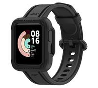 FTRONGRT Cinturino Compatibile con Xiaomi Poco Watch, Silicone Cinturino di Ricambio Compatibile con Xiaomi Poco Watch.Nero