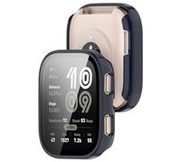 FTRONGRT Cover Compatibile con Amazfit Bip 6, PC + Pellicola Temperata Tutto Compreso Antigraffio Custodia Protettiva Compatibile con Amazfit Bip 6.Blu Inchiostro