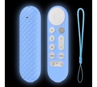 FTRONGRT Cover Compatibile con Google TV Streamer 4K 2024, Ultrasottile e Leggero, Anticollisione, Cover Protettiva per Telecomando in Silicone.Blu Luminoso