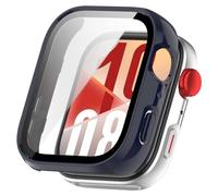 FTRONGRT Cover Compatibile con Huawei Watch Fit 4, PC + Pellicola Temperata Tutto Compreso Antigraffio Custodia Protettiva Compatibile con Huawei Watch Fit 4.Blu Inchiostro