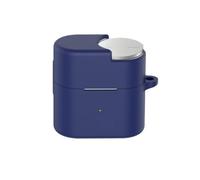 FTRONGRT Cover Compatibile con QCY MeloBuds N70/N70i | Silicone Morbido, Antigraffio, Bluetooth Scatola per Cuffie Custodia Protettiva.Blu Navy