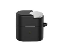 FTRONGRT Cover Compatibile con QCY MeloBuds N70/N70i | Silicone Morbido, Antigraffio, Bluetooth Scatola per Cuffie Custodia Protettiva.Nero