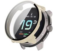 FTRONGRT Cover Compatibile con Suunto Race, PC + Pellicola Temperata, Antigraffio, Custodia Protettiva Compatibile con Suunto Race Orologio.Bianco Avorio