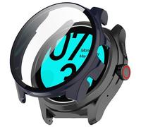 FTRONGRT Cover Compatibile con Ticwatch Pro 5 Enduro, PC + Pellicola Temperata Tutto Compreso Antigraffio Custodia Protettiva Compatibile con Ticwatch Pro 5 Enduro.Blu Inchiostro