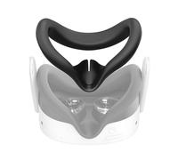 FTRONGRT Face Cover Pad Compatibile con Meta Quest 3S, Silicone Morbido, Resistente al Sudore, Morbido, Delicato Sulla Pelle, Cuscinetto per Maschera Compatibile con Meta Quest 3S. Nero