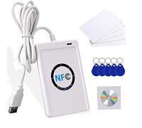 FTSTech ACR122U Smart NFC RFID Lettore / Scrittore ISO 14443 A/B Card Clonatrice+Software Libero + 5 pz Portachiavi UID Scrivibili