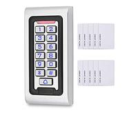 FTSTech Tastiera di Controllo Accessi WG26 Autonoma con Custodia in Metallo Impermeabile IP68 per Esterni con Scheda RFID da 10 pezzi 125khz