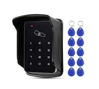 FTSTech Tastiera digitale con controllo accessi da 125 kHz con copertura impermeabile, 1000 utenti, adatta per il controllo degli accessi esterni per sistema di sicurezza domestica + 10 tasti blu