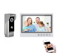 FTSTech Videocitofono WiFi da 9pollici,Kit di Videocitofono a 4 fili 700TVL, Supporto per lo Sblocco Remoto di APP Intelligente, Visione Notturna,Registrazione,Istantanea,Rilevamento del Movimento