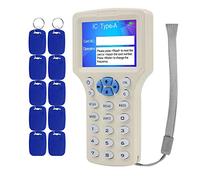 FTtes RFKits Fotocopiatrice Portatile USB RFID ID IC Card Writer con Funzione di Decodifica Completa viene Fornito con Software Gratuito, tra cui 10 Portachiavi da 2 in 1 a Doppia Frequenza Scrivibili