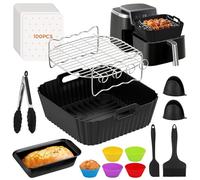 FTUREERA Accessori per friggitrice ad aria calda Ninja Max PRO 6,2L AF180EU e Ninja PRO 4,7L AF140EU friggitrice ad aria calda, 113 pezzi Airfryer accessori per Ninja, inclusa griglia in silicone