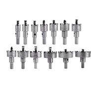 FTVOGUE 13 pz/set 16 18 20 22mm Carbide Tip TCT Drill Bit Hole Saw Set per Acciaio Inox Metallo Lega Foratura