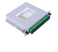FTVOGUE 1x8 PLC Fibra Ottica Splitter, SC Singolo Modo Lama | Modulo di distribuzione del segnale ottico, bassa perdita di inserzione, struttura interamente in fibra, cablaggio