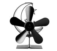 FTVOGUE 5 Lama a Fuoco Alimentato a Calore Ventola a Efficiente Circolazione di Aria Calda in Lega di Alluminio per attività All'aperto di Pesca di Ghiaccio (Black)