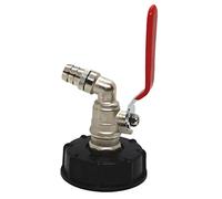 FTVOGUE Adattatore per Valvola dell'Acqua, Raccordo in Ottone con Maniglia Rossa, compatibilità Standard da S60x6 a G3/4 Pollici per Tubi Flessibili e Rubinetti