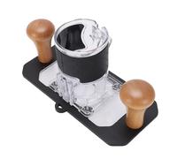 FTVOGUE Base per Fresatrice per la Lavorazione del Legno, Staffa per Scanalatura di Fissaggio 2 in 1 in Lega di Alluminio e Legno di Faggio per Trimmer da 63,5-65 Mm, Strumento Versatile per