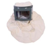 FTVOGUE Cappuccio per Sabbiatura, Casco in Tela Resistente Antivento con Vetro Trasparente per Lucidatura, Verniciatura, Sabbiatura, Attrezzatura di Sicurezza Professionale per Ambienti Industriali