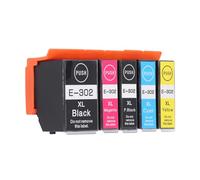 FTVOGUE Cartucce d'inchiostro per Expression Premium 5 Pezzi 302 XL T302 Combo con Chip Aggiornato Alta Resa Pagina per Stampanti XP-6000 XP-6100 Fotografico Ciano Magenta Giallo