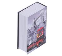 FTVOGUE Cassetta di Sicurezza per Libri Copertina in Carta Strutturata Custodia per Libri Segreti Interno in Acciaio Inossidabile 18 X 11,6 X 5,5 Cm Blocco Password per Casa Ufficio Viaggi Carte