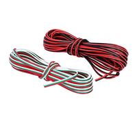 FTVOGUE Cavo Connettore Prolunga RGB Cavo Striscia LED in Rame Puro 10 M 3 Pin più 2 Pin Isolato in PVC 176 ° F di Collegamento Illuminazione per Cablaggio Interno Striscia RGB a Bassa Tensione