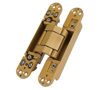 FTVOGUE Cerniere per Porte Regolabili 3D Angolo di Apertura di 180 Gradi Cerniera Silenziosa in Lega di Zinco con Viti a Chiave Esagonale per Porta in Legno 40 Kg (GOLD)