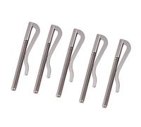FTVOGUE Clamp/Holder a Molla per Lettere D'argento Altamente Lucido, Clamp/Holder in Denaro da 5 Pezzi Breve Borsa in Pelle, Morsetto/supporto Antide-denaro per Fatture e Note Essenziali