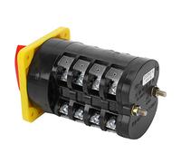 FTVOGUE Commutatore Rotativo Universale PC Rame Lega d'argento Commutatore Rotativo di Potenza 110 380 V 16 A 1 0 2 Tipo di Posizionamento per Apparecchiature di Prova Controllo Motore Controllo