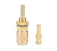 FTVOGUE Connettore a Gas M6 Acqua Rapida Adattatore Brass Adattatore Set di Saldatura Torcia Oro Blu Red per Mig TIG Welder Torch Astesting Torch (Dorato)