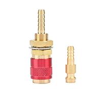 FTVOGUE Connettore a Gas M6 Acqua Rapida Adattatore Brass Adattatore Set di Saldatura Torcia Oro Blu Red per Mig TIG Welder Torch Astesting Torch (Rosso)