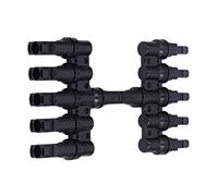 FTVOGUE Connettore di Diramazione da 1 a 5 Connettore di Diramazione per Pannello Solare in Rame PPO DC1000V IP67 20A 30A Maschio Femmina per Cablaggio Cavo Solare Rooftop RV Marine off Grid Use