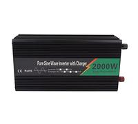 FTVOGUE Convertitore di Potenza a Onda Sinusoidale Pura Convertitore di Potenza in Alluminio e Rame da DC12V a AC 2000W Display Digitale 2 Prese USB per Frigorifero RV Truck Camping Off Grid Use