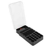 FTVOGUE Custodia per Batteria Scatola Portabatterie in ABS con Tester Batteria 104 Grid Organizer Contiene Pile a Bottone AA AAA C D 9V per la Casa Garage Officina Fornitura di Emergenza