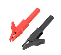FTVOGUE di Alligatori Isolati Completi, Coccodrillo 10 Pezzi 30A con Pressione 4 Mm per Auto per Auto, Test Elettrici, Connessione a Batteria, Cavi di Test Multimetro (rosso,)
