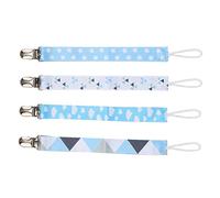 FTVOGUE di Metallo da 4 Pezzi Cinghia del Supporto per Ciucini Baby con Disegni Unisex in Poliestere Lavabili e Durevoli per il Supporto per Giocattoli per dentizione. (7)