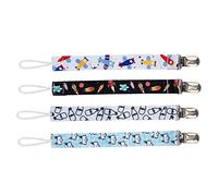 FTVOGUE di Metallo da 4 Pezzi Cinghia del Supporto per Ciucini Baby con Disegni Unisex in Poliestere Lavabili e Durevoli per il Supporto per Giocattoli per dentizione. (5)