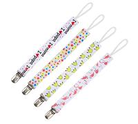 FTVOGUE di Metallo da 4 Pezzi Cinghia del Supporto per Ciucini Baby con Disegni Unisex in Poliestere Lavabili e Durevoli per il Supporto per Giocattoli per dentizione. (3)