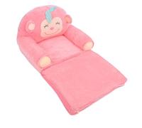 FTVOGUE Divano in Peluche per Bambini Divano Pieghevole per Bambini Morbida Sedia a Forma di Scimmia con Schienale Ergonomico e Design Dai Colori Vivaci per la Casa dei Asilo Sala Giochi Rosa (PINK)