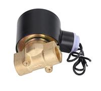 FTVOGUE Elettrovalvola Elettrica in Ottone 1/2 NPT 12 V CC Normalmente Chiusa per Acqua Gasolio con Nucleo in Rame Bobina Ingresso Uscita Marcature (3/8 pollici DC24V)