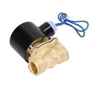 FTVOGUE Elettrovalvola Elettrica in Ottone 1/2 NPT 12 V CC Normalmente Chiusa per Acqua Gasolio con Nucleo in Rame Bobina Ingresso Uscita Marcature (1/2in DC12V)