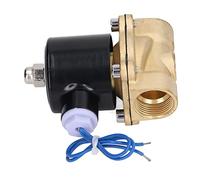 FTVOGUE Elettrovalvola Elettrica in Ottone 1/2 NPT 12 V CC Normalmente Chiusa per Acqua Gasolio con Nucleo in Rame Bobina Ingresso Uscita Marcature (3/4 pollici CC 12V)