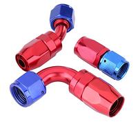 FTVOGUE estremità del Tubo del Carburante, AN8 estremità del Tubo del Carburante Raccordo Girevole Adattatore del Radiatore Dell'olio Anodizzato 0°, 45°, 90° (Opzionale)(90°)