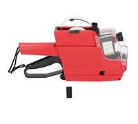 FTVOGUE Etichettatrice per Prezzi a 2 Linee con 10 Cifre per Pistola Prezzatrice con Inchiostro Strumento per Etichettatura per Ufficio per Negozi Al Dettaglio per la Marcatura di (rosso)