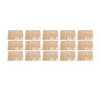 FTVOGUE Etichette Adesive in Legno, 15 Etichette Autoadesive Riutilizzabili Resistenti all'olio per Cucina, Ufficio, Scuola, Legno di Pino Premium 15x65 Mm, Leggera e Forte Adesione