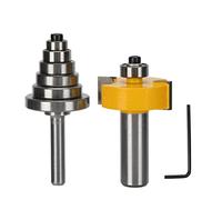 FTVOGUE Fresa per Scanalatura, Fresa in Acciaio Ad Alta velocità in Acciaio Al Tungsteno con Cuscinetti Intercambiabili per profondità 1/8" a 1/2", Utilizzata per ante di Armadi, Porte