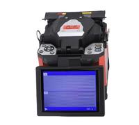 FTVOGUE Giuntatrice per Fusione di Fibre Ottiche, Saldatrice per Fibre Ad Alta Precisione Completamente Automatica con LCD 5,0 Pollici per Spina FTTH EU 100-240 V, Giunzione Rapida di 6 Secondi,