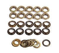 FTVOGUE Grommet Kit Occhielli in ottone dorato nero lucido con occhielli rotondi per abbigliamento Leathercraft Canvas (8mm 100sets)
