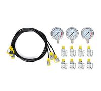 FTVOGUE HLK Kit per Test della Pressione Idraulica, Tester Idraulico Portatile per Fluidi Oleosi, 0-60 MPa con 3 Coltelli a Pressione per Acciaierie e Automobili