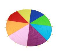 FTVOGUE I Bambini Giocano con Il Paracadute Arcobaleno, Giocattolo da Gioco All'aperto Multicolore per Lo Sviluppo di Esercizi di Squadra per Bambini con Tessuto Oxford 6 M Opzionale (3 Metri)