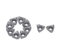 FTVOGUE Inserto per Tornitura, Set di Frese per Tornio in Carburo Cementato, Kit Inserti per Tornitura CNC da 10 Pezzi, Facile da Installare, Design Compatto, per Taglio di Metalli in Legno in